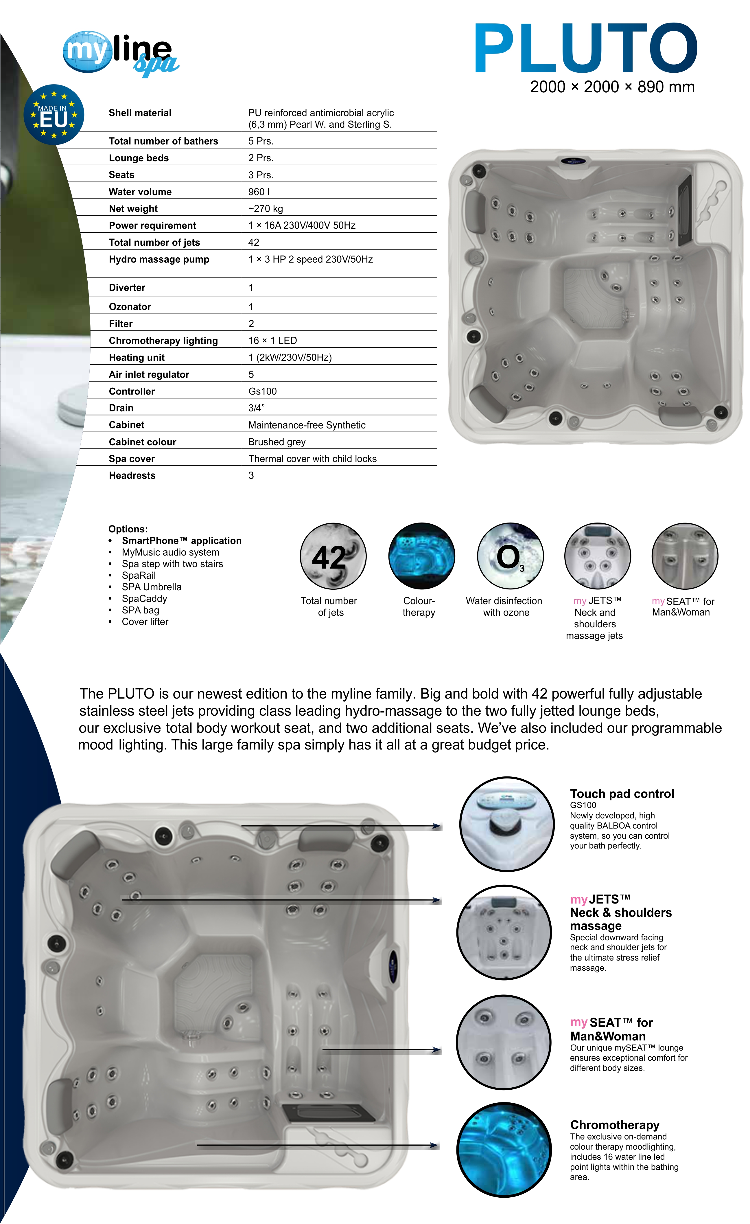 Superior - Bliss 13AMP Plug & Play Hot Tub EU Made Spa