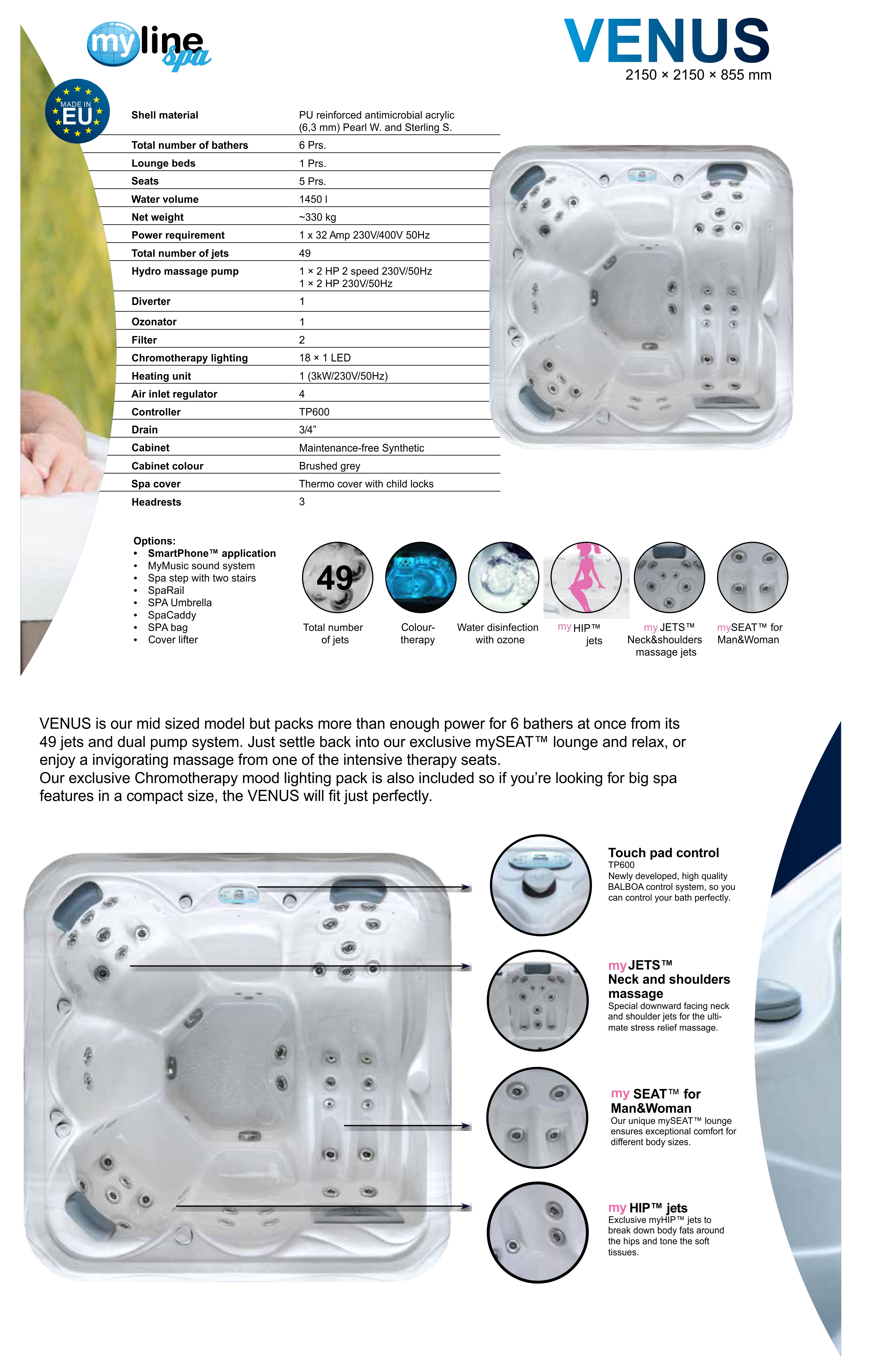 Superior - Bliss 13AMP Plug & Play Hot Tub EU Made Spa